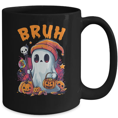 Bruh Ghost Halloween Cute Ghost Trick Or Treat Candy Kids Mug | teecentury