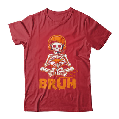Bruh Halloween Boys Kids Gamer Mens Skeleton Video Gaming Shirt & Hoodie | teecentury