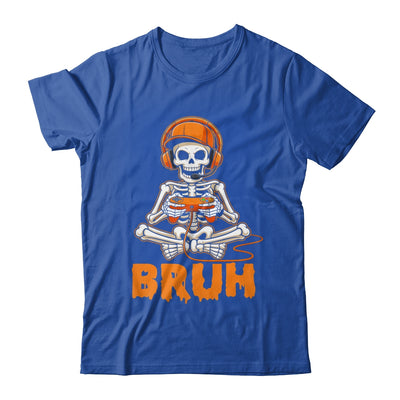 Bruh Halloween Boys Kids Gamer Mens Skeleton Video Gaming Shirt & Hoodie | teecentury