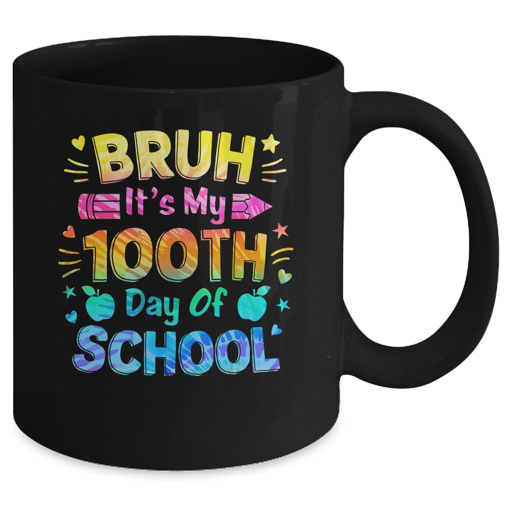 Bruh It's My 100 Days Of School Tie Dye 100th Day Boys Girls Mug | teecentury