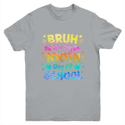 Bruh It's My 100 Days Of School Tie Dye 100th Day Boys Girls Youth Shirt | teecentury