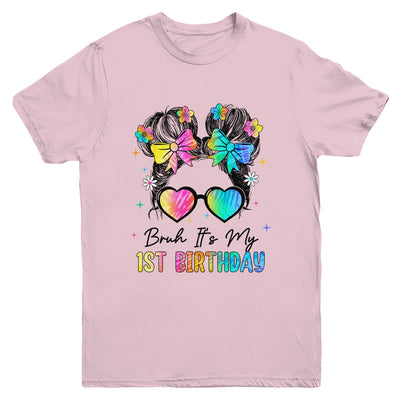 Bruh It's My 1st Birthday 1 Year Old 1st Birthday Girl Youth Shirt | teecentury
