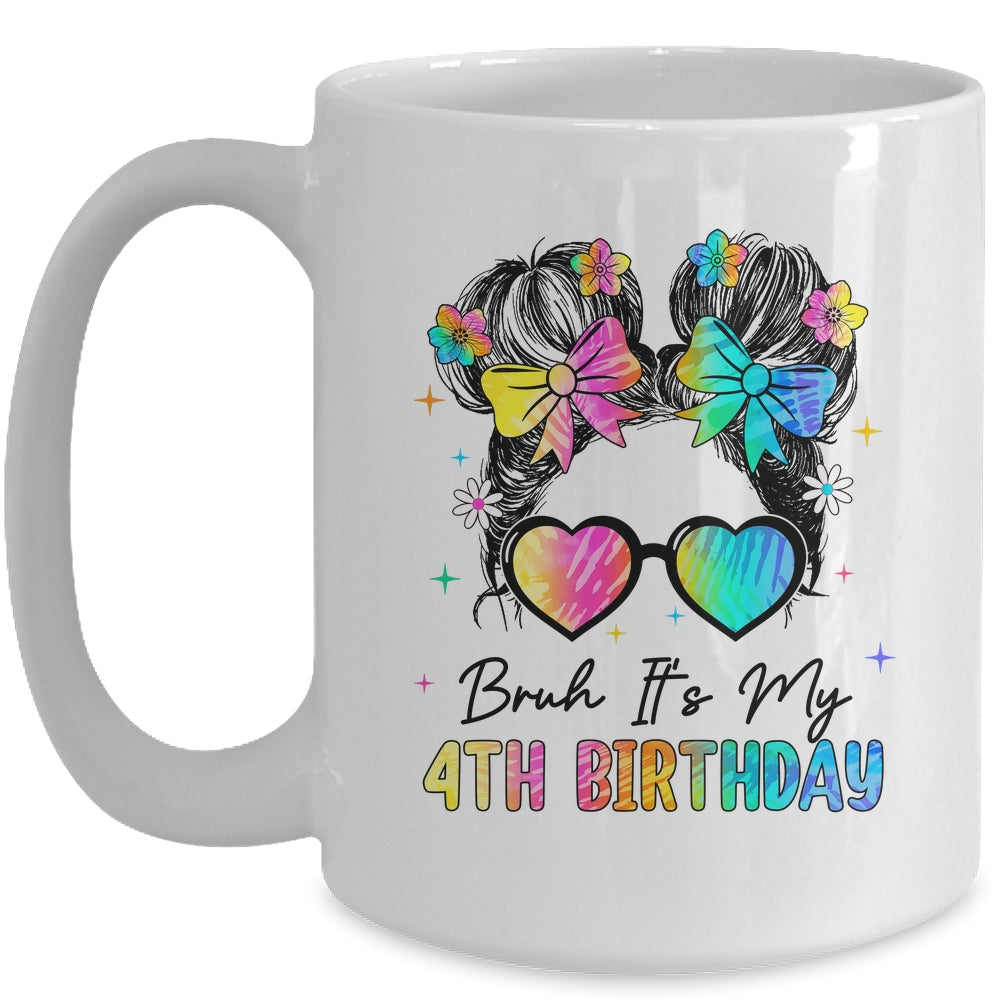 Bruh It's My 4th Birthday 4 Year Old 4th Birthday Girl Mug | teecentury
