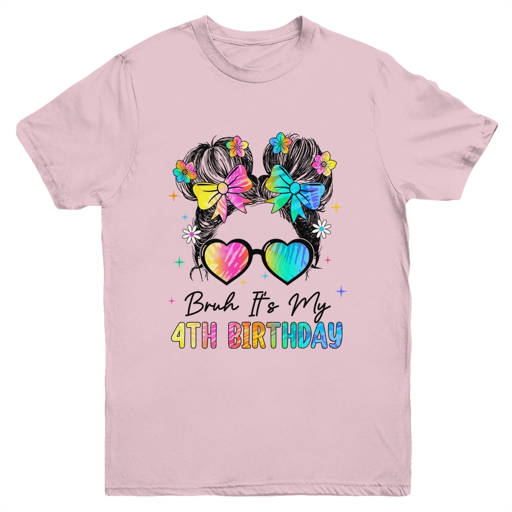 Bruh It's My 4th Birthday 4 Year Old 4th Birthday Girl Youth Shirt | teecentury