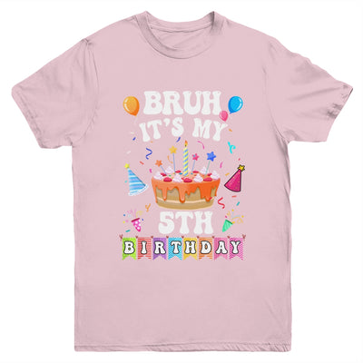Bruh It's My 5th Birthday Cake 5 Year Old Birthday Funny Youth Shirt | teecentury
