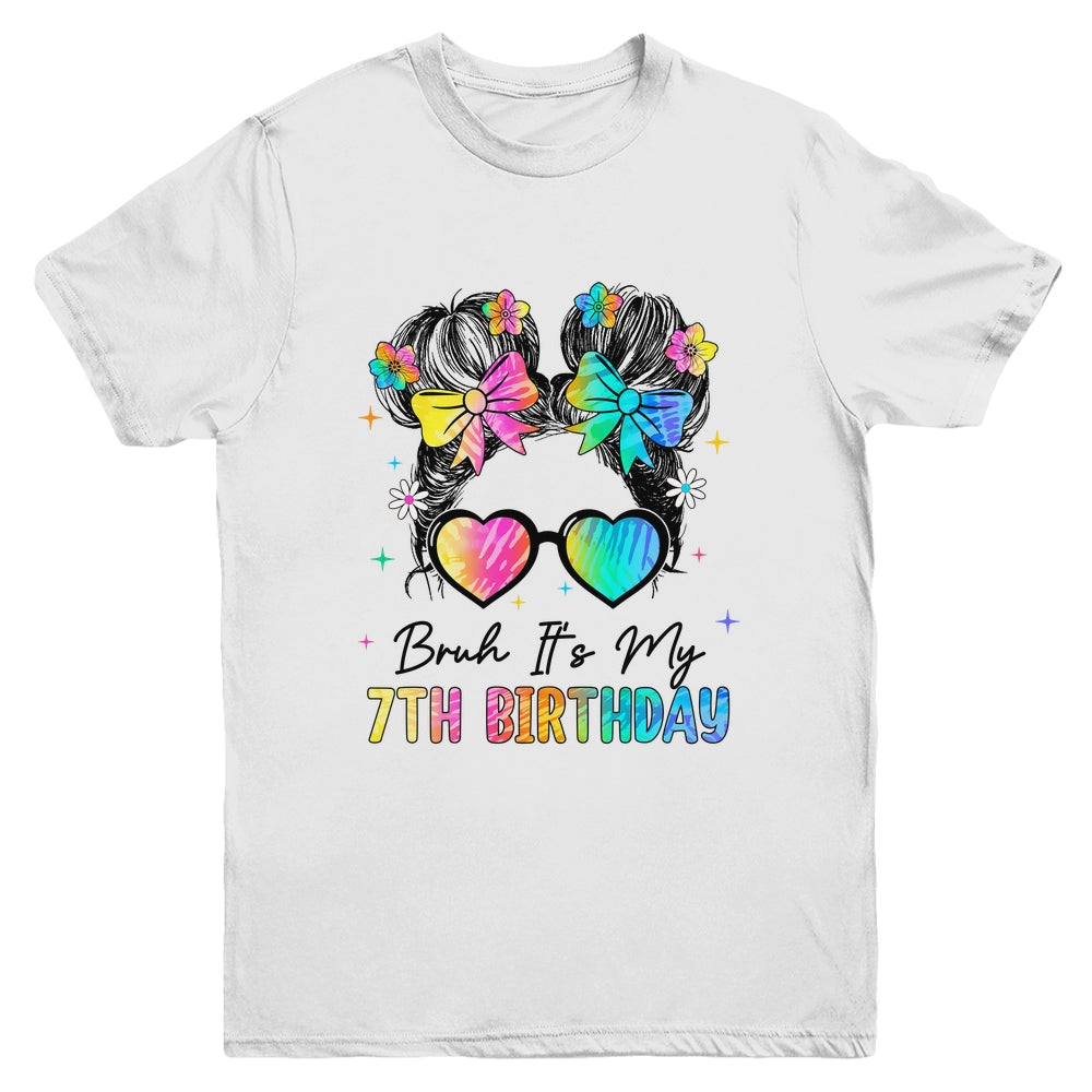 Bruh It's My 7th Birthday 7 Year Old 7th Birthday Girl Youth Shirt | teecentury