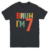 Bruh It's My 7th Birthday I'm 7 Year Old Birthday Retro Youth Shirt | teecentury