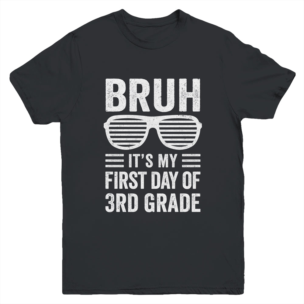 Bruh It's My First Day Of 3rd Grade Back To School Funny Youth Shirt | teecentury