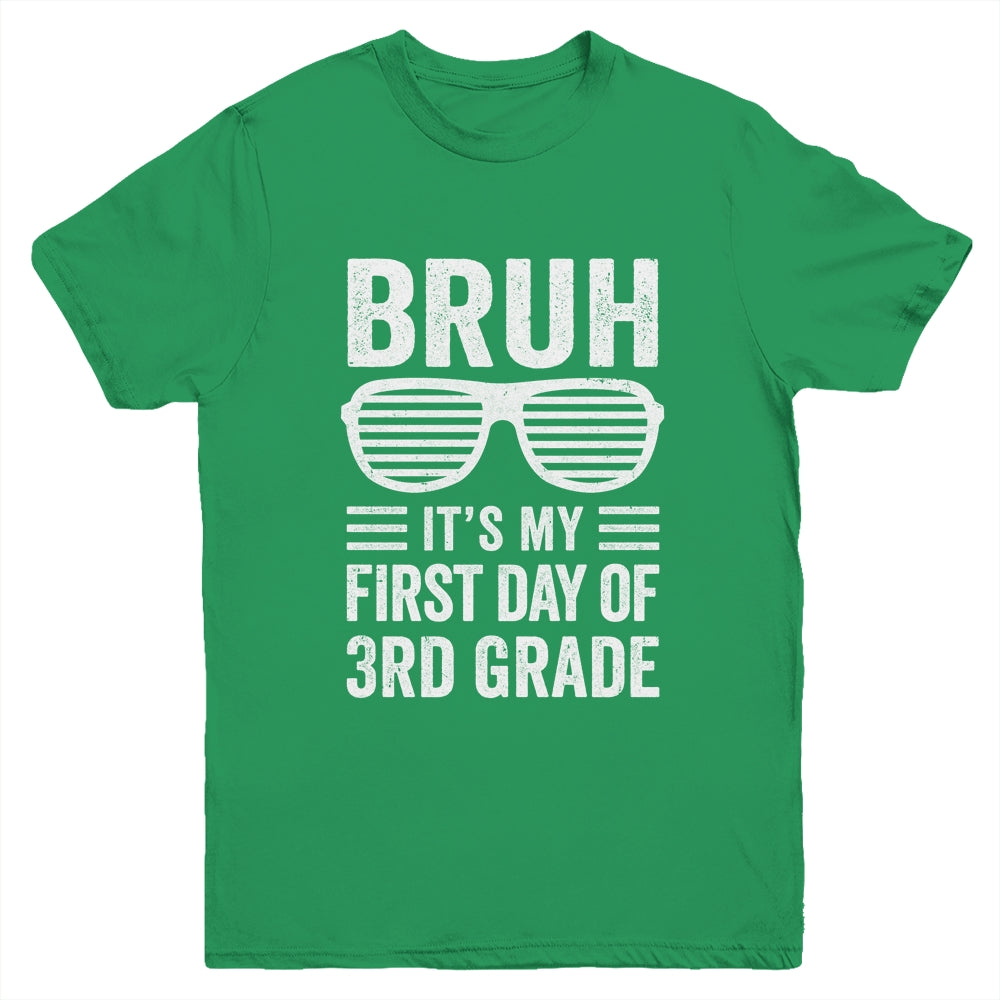 Bruh It's My First Day Of 3rd Grade Back To School Funny Youth Shirt | teecentury