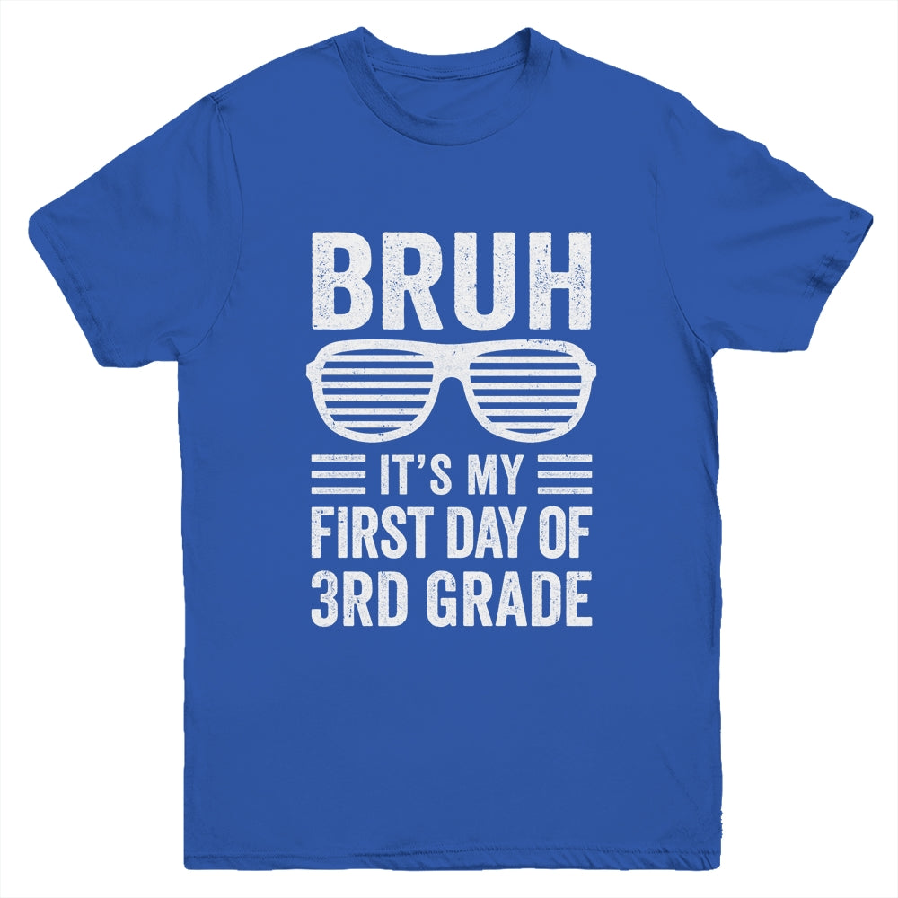 Bruh It's My First Day Of 3rd Grade Back To School Funny Youth Shirt | teecentury