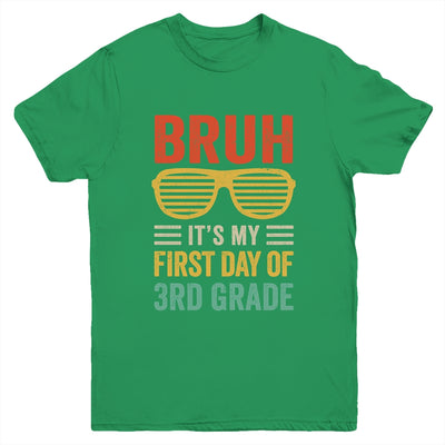 Bruh It's My First Day Of 3rd Grade Funny Back To School Boy Youth Shirt | teecentury