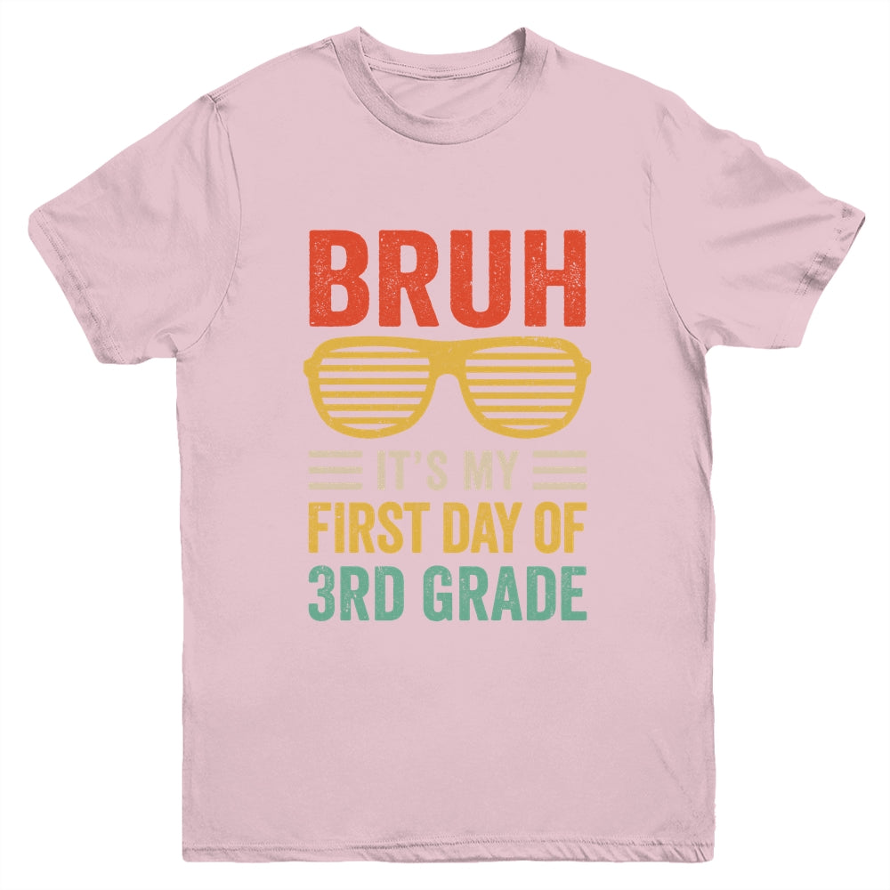 Bruh It's My First Day Of 3rd Grade Funny Back To School Boy Youth Shirt | teecentury