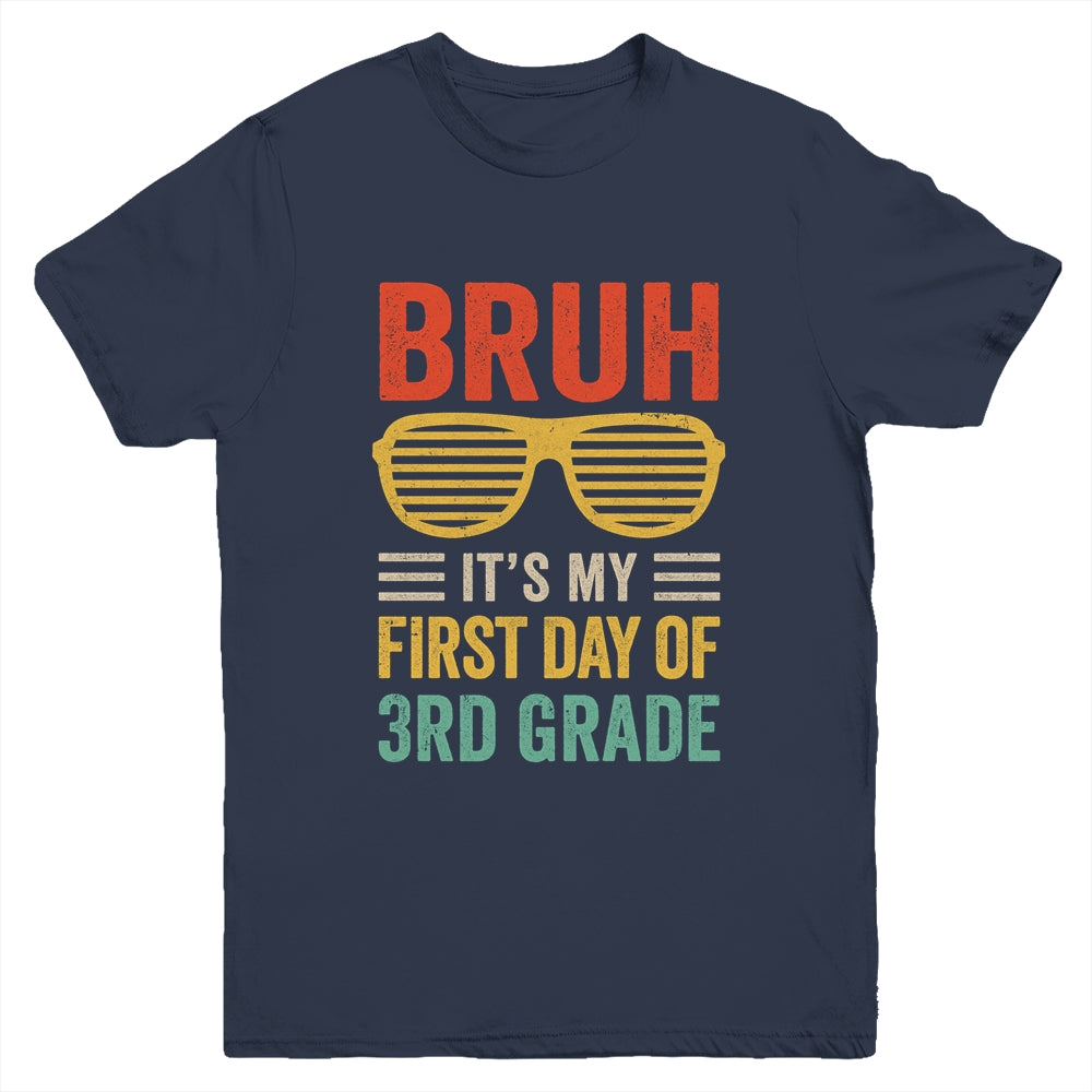 Bruh It's My First Day Of 3rd Grade Funny Back To School Boy Youth Shirt | teecentury