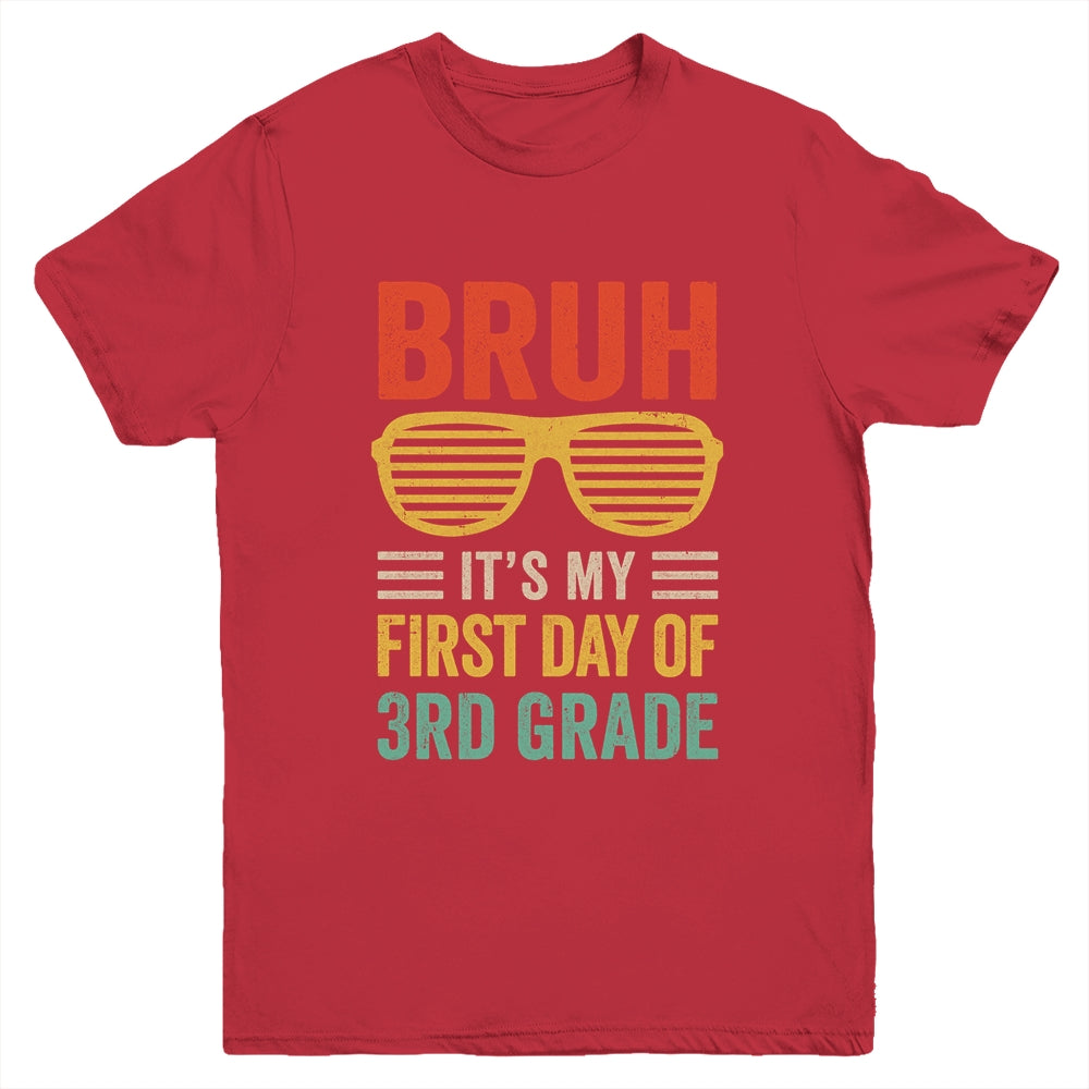 Bruh It's My First Day Of 3rd Grade Funny Back To School Boy Youth Shirt | teecentury