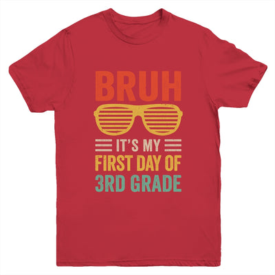 Bruh It's My First Day Of 3rd Grade Funny Back To School Boy Youth Shirt | teecentury