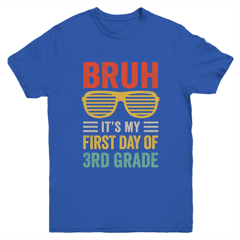 Bruh It's My First Day Of 3rd Grade Funny Back To School Boy Youth Shirt | teecentury