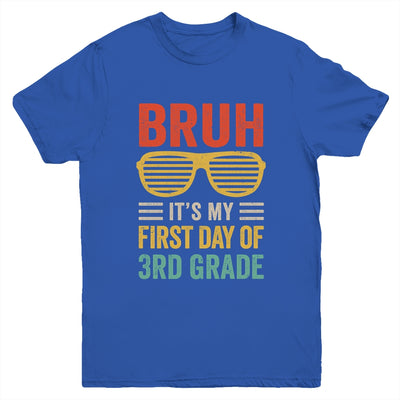 Bruh It's My First Day Of 3rd Grade Funny Back To School Boy Youth Shirt | teecentury