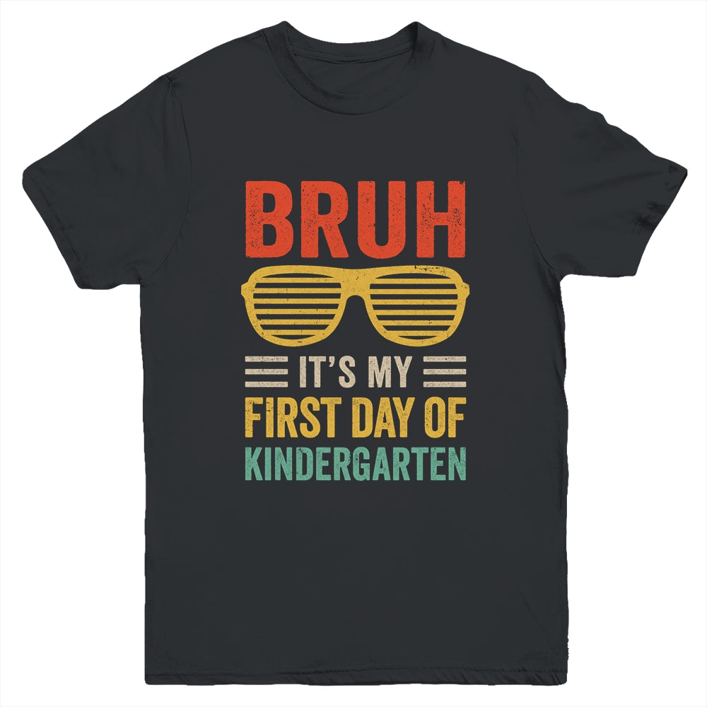 Bruh It's My First Day Of Kindergarten Funny Back To School Boy Youth Shirt | teecentury