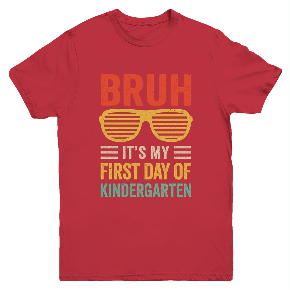 Bruh It's My First Day Of Kindergarten Funny Back To School Boy Youth Shirt | teecentury