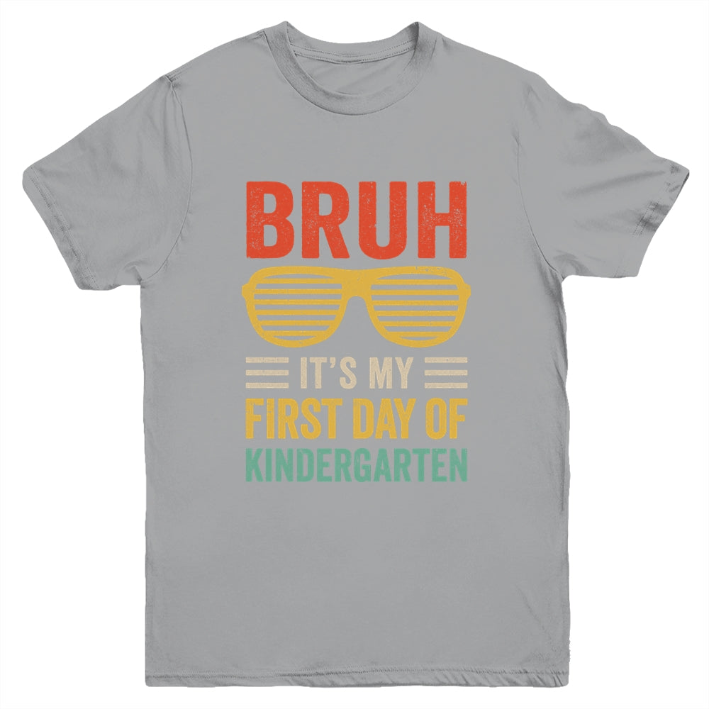 Bruh It's My First Day Of Kindergarten Funny Back To School Boy Youth Shirt | teecentury