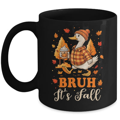 Bruh Its Fall Goose Pumpkin Spice Thanksgiving Autumn Leaves Mug | teecentury