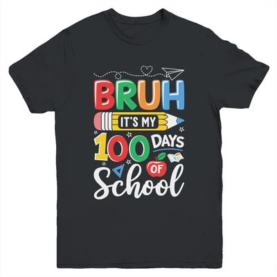 Bruh Its My 100 Days Of School 100th Day Of School Kids Boy Youth Shirt | teecentury