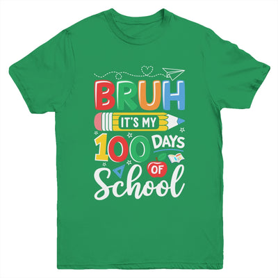 Bruh Its My 100 Days Of School 100th Day Of School Kids Boy Youth Shirt | teecentury