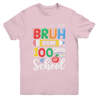 Bruh Its My 100 Days Of School 100th Day Of School Kids Boy Youth Shirt | teecentury
