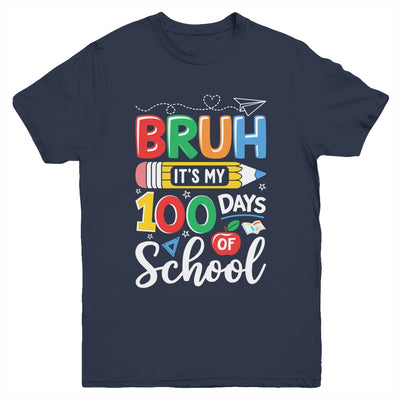 Bruh Its My 100 Days Of School 100th Day Of School Kids Boy Youth Shirt | teecentury
