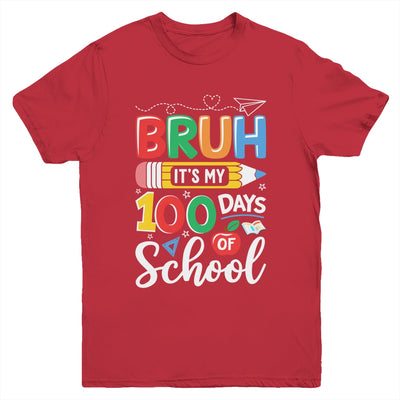Bruh Its My 100 Days Of School 100th Day Of School Kids Boy Youth Shirt | teecentury