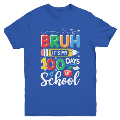 Bruh Its My 100 Days Of School 100th Day Of School Kids Boy Youth Shirt | teecentury