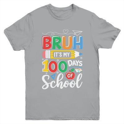 Bruh Its My 100 Days Of School 100th Day Of School Kids Boy Youth Shirt | teecentury