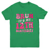 Bruh Its My 12th Birthday Pink 12 Year Old Coquette Groovy Youth Shirt | teecentury