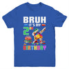 Bruh Its My 2nd Birthday Master Builder Dabbing Block Brick Youth Shirt | teecentury
