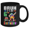 Bruh Its My 6th Birthday Master Builder Dabbing Block Brick Mug | teecentury