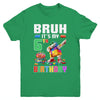 Bruh Its My 6th Birthday Master Builder Dabbing Block Brick Youth Shirt | teecentury