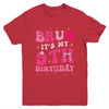 Bruh Its My 9th Birthday Pink 9 Year Old Coquette Groovy Youth Shirt | teecentury