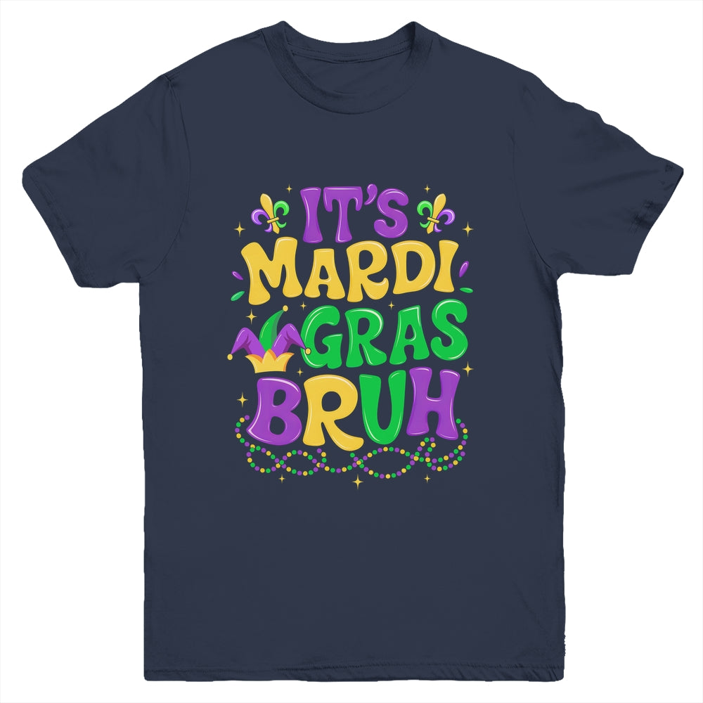 Bruh Mardi Gras Teens Boys Kids Mardi Gras Youth Shirt | teecentury