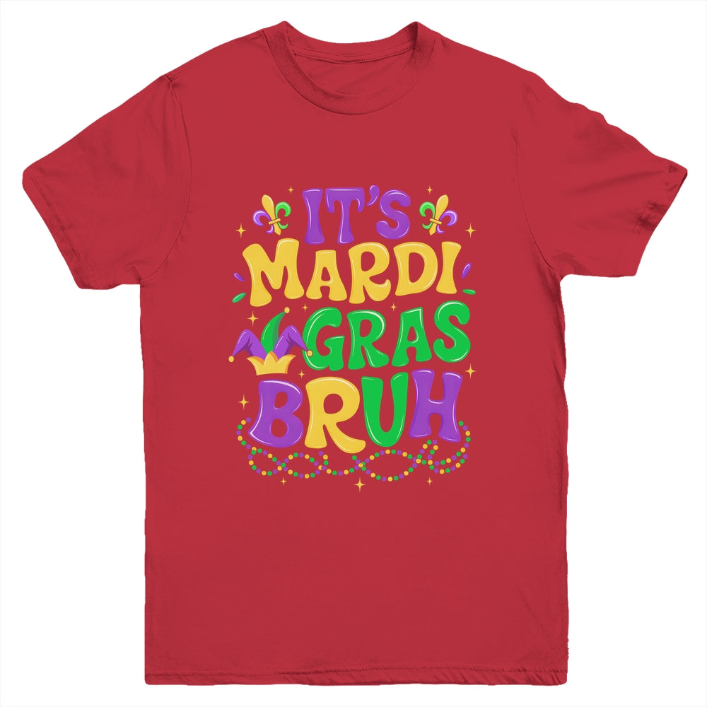 Bruh Mardi Gras Teens Boys Kids Mardi Gras Youth Shirt | teecentury