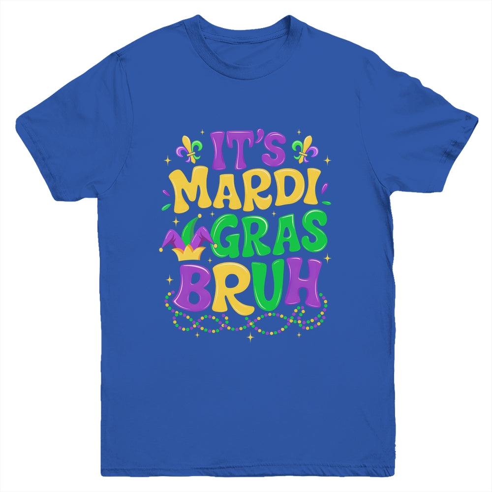 Bruh Mardi Gras Teens Boys Kids Mardi Gras Youth Shirt | teecentury