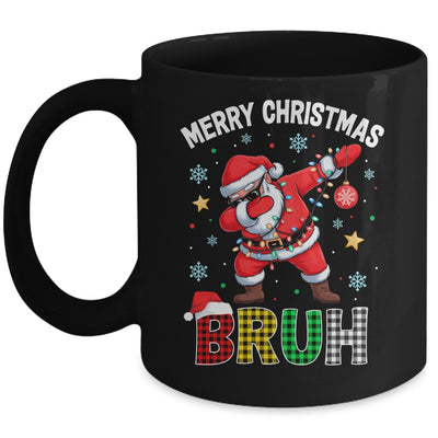 Bruh Merry Christmas Xmas Dabbing Santa Mens Boys Kids Mug | teecentury