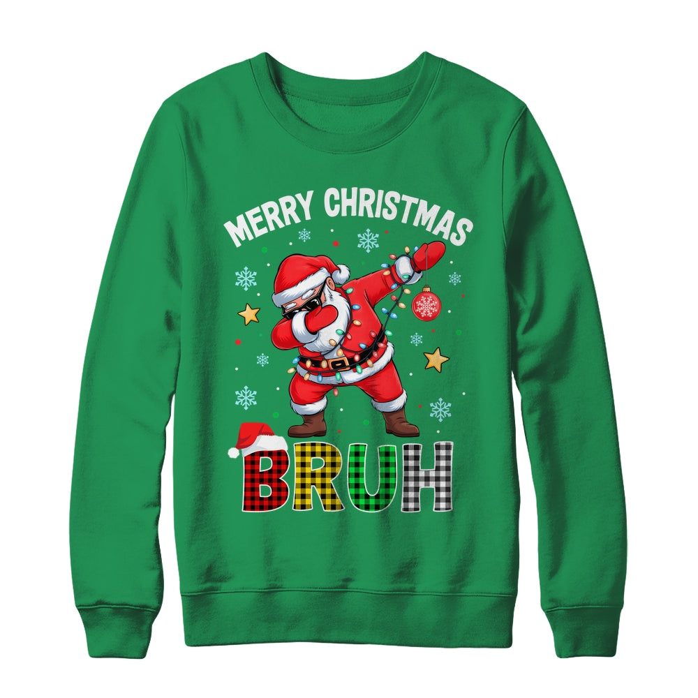 Bruh Merry Christmas Xmas Dabbing Santa Mens Boys Kids Shirt & Sweatshirt | teecentury