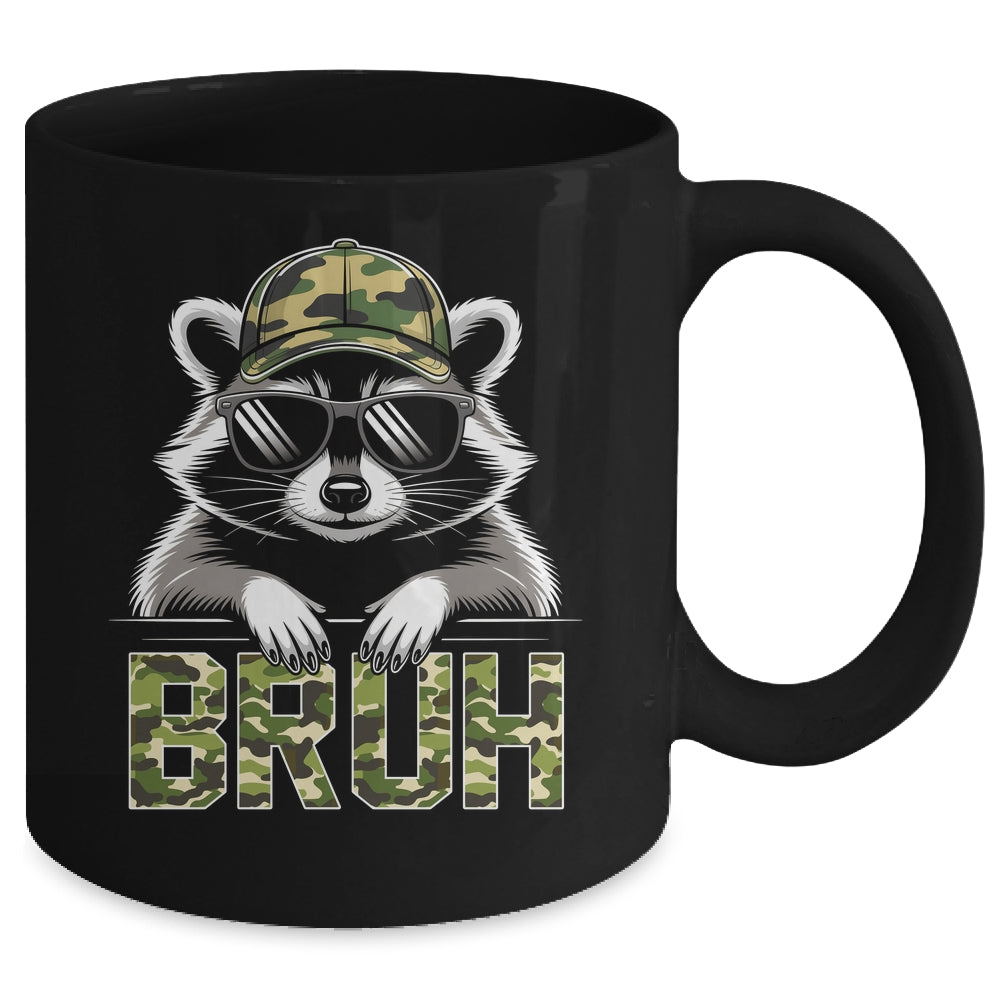 Bruh Raccoon Trash Racoon Camo Hat Youth Teens Kids Lover Mug | teecentury