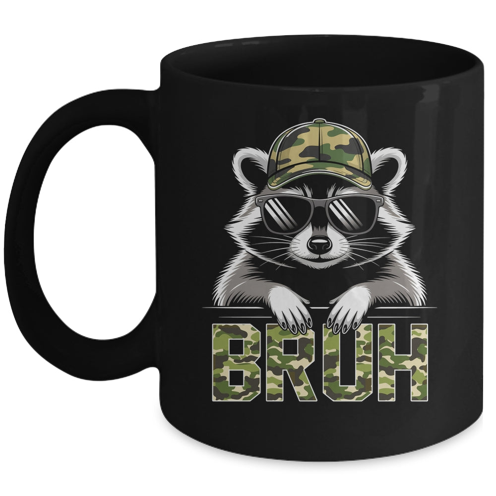 Bruh Raccoon Trash Racoon Camo Hat Youth Teens Kids Lover Mug | teecentury
