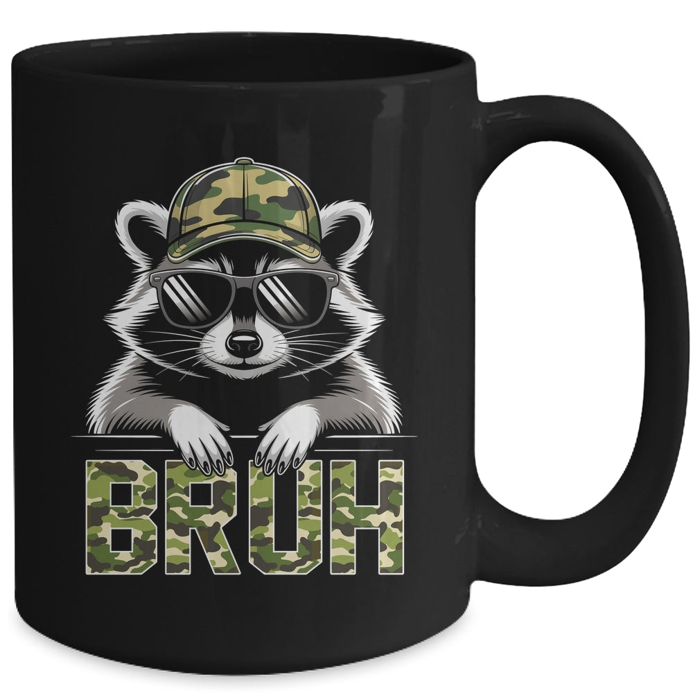 Bruh Raccoon Trash Racoon Camo Hat Youth Teens Kids Lover Mug | teecentury