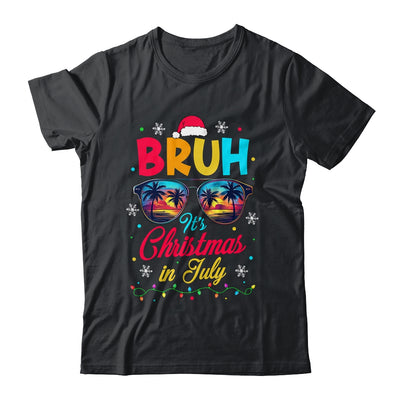 Bruh Santa Claus Sunglasses Beach Christmas In July Shirt & Tank Top | teecentury