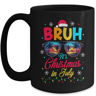 Bruh Santa Claus Sunglasses Beach Christmas In July Mug | teecentury
