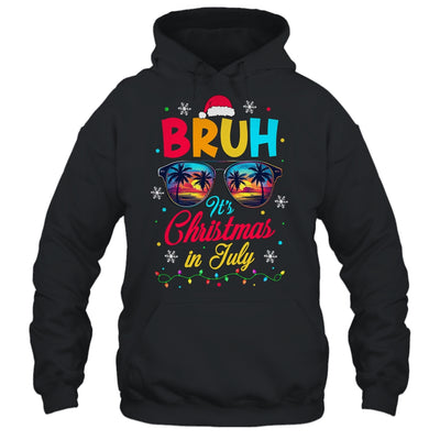 Bruh Santa Claus Sunglasses Beach Christmas In July Shirt & Tank Top | teecentury