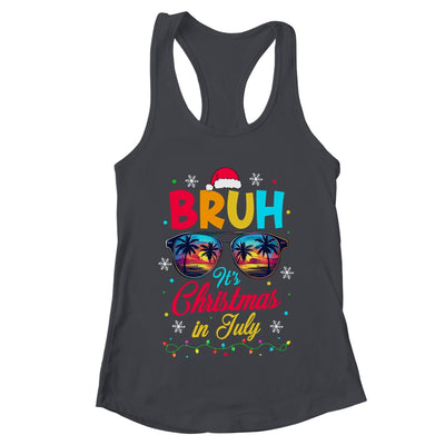 Bruh Santa Claus Sunglasses Beach Christmas In July Shirt & Tank Top | teecentury