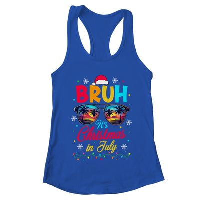 Bruh Santa Claus Sunglasses Beach Christmas In July Shirt & Tank Top | teecentury